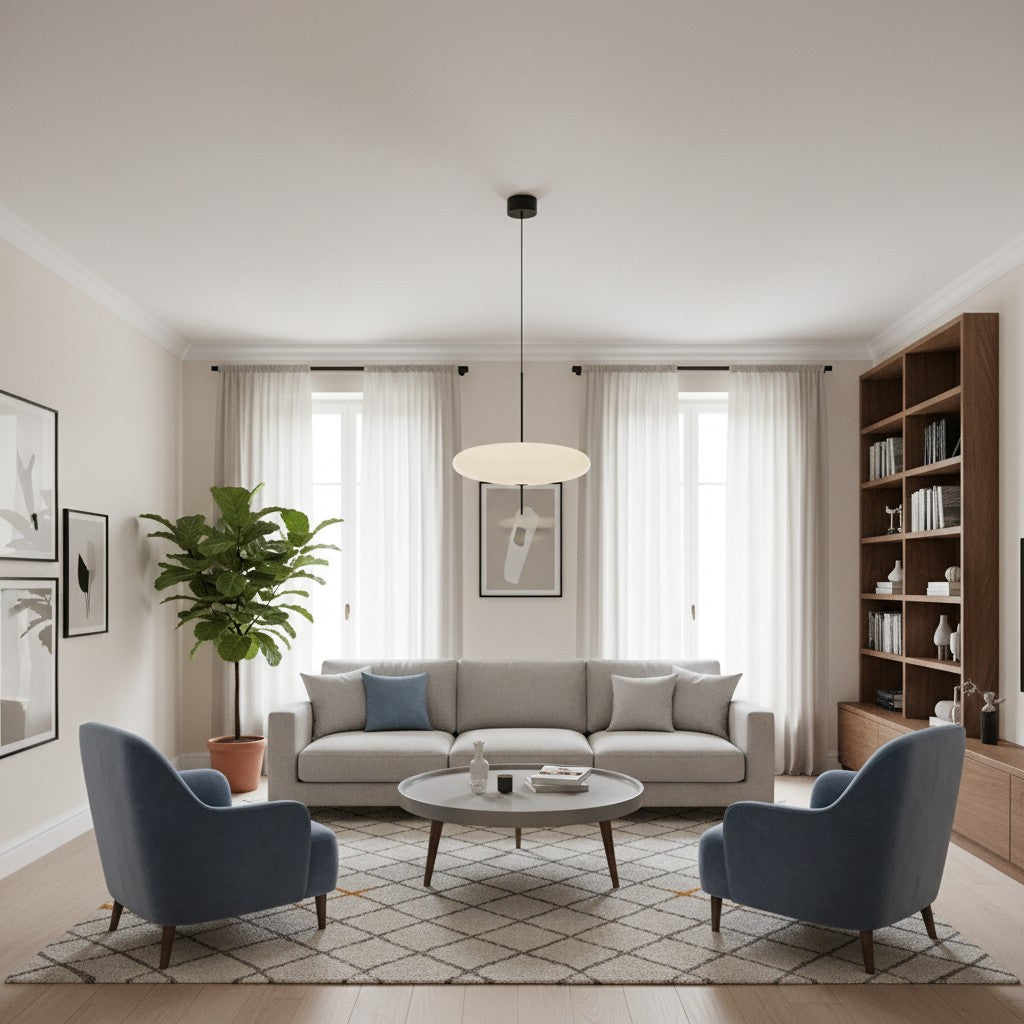 Modellis Minimalistische Pendelleuchte mit klaren Linien – Moderne Beleuchtung für Wohnräume N29