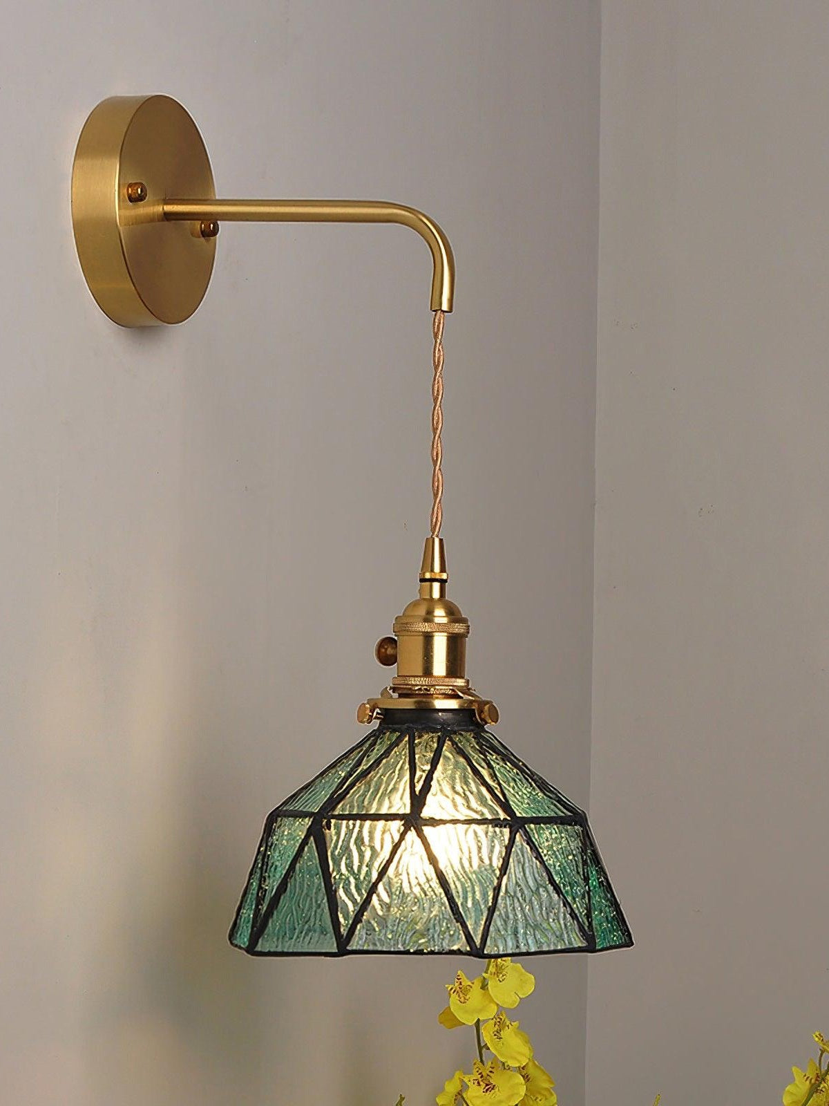 Retro Pastorale Wandleuchte mit geometrischem Muster