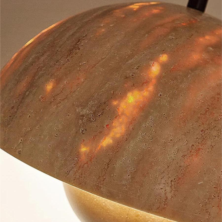 Wabi-Sabi Travertine Flower Bud Pendant Lamp