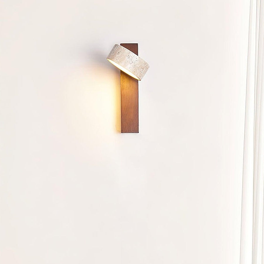 Nordic Travertine Rotatable Wall Lamp
