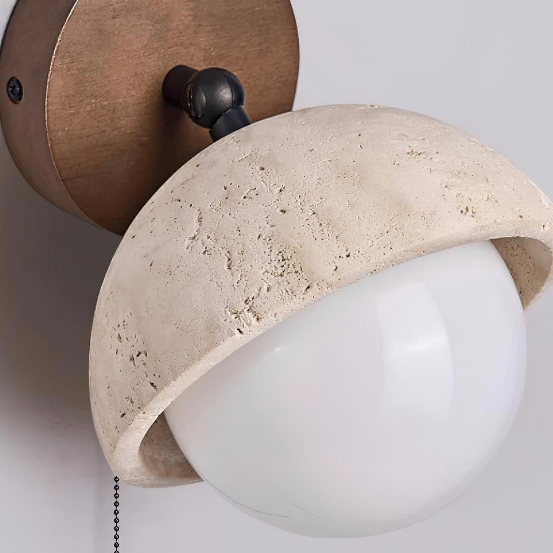 Wabi Sabi Stil Travertin Halbkugel Wandlampe