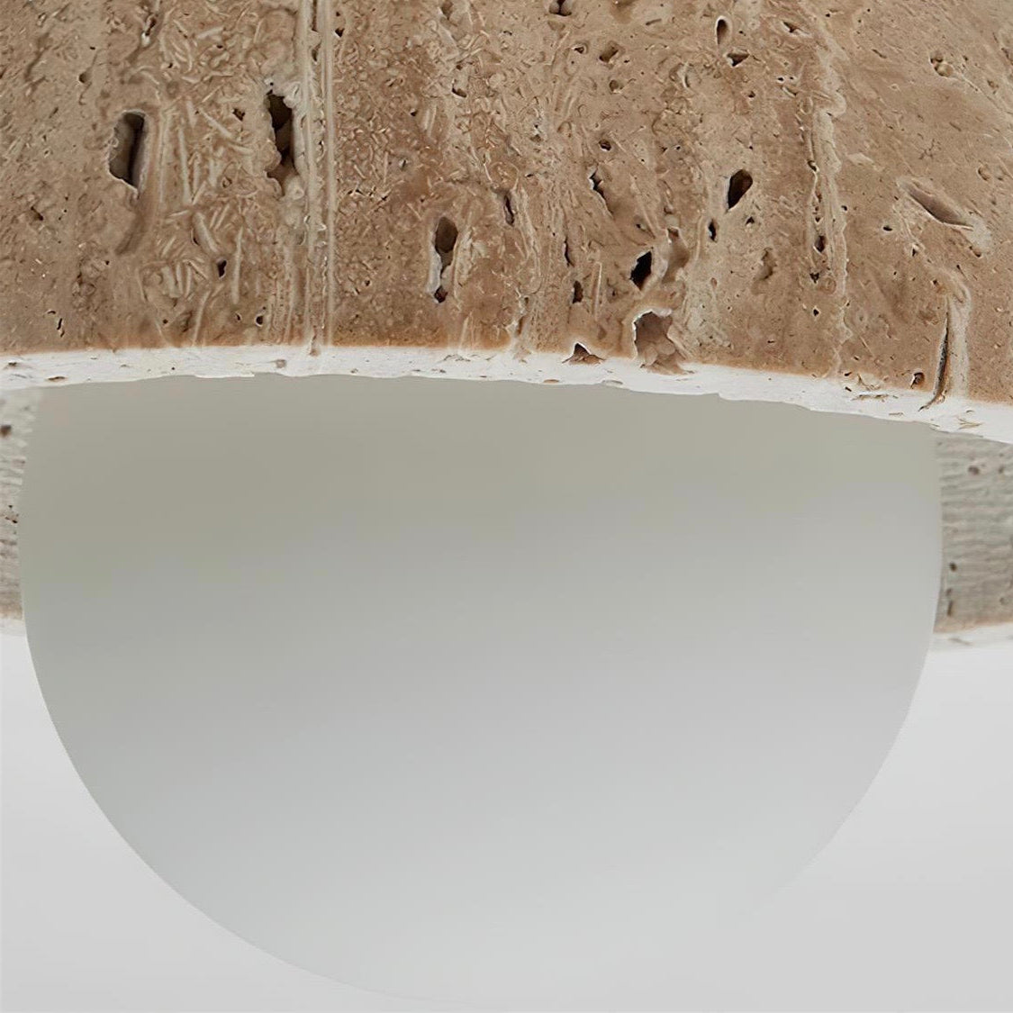 Wabi Sabi Style Travertine Dome Ceiling Light for Living Room