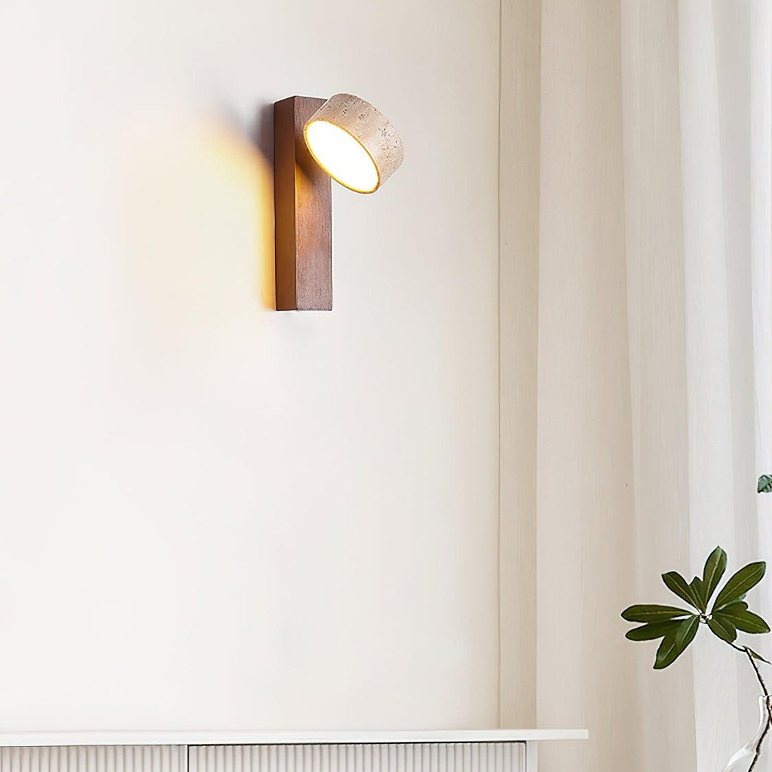 Nordic Travertine Rotatable Wall Lamp