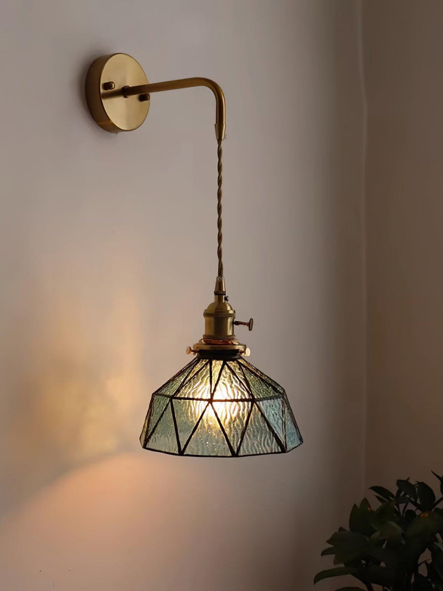 Retro Pastorale Wandleuchte mit geometrischem Muster