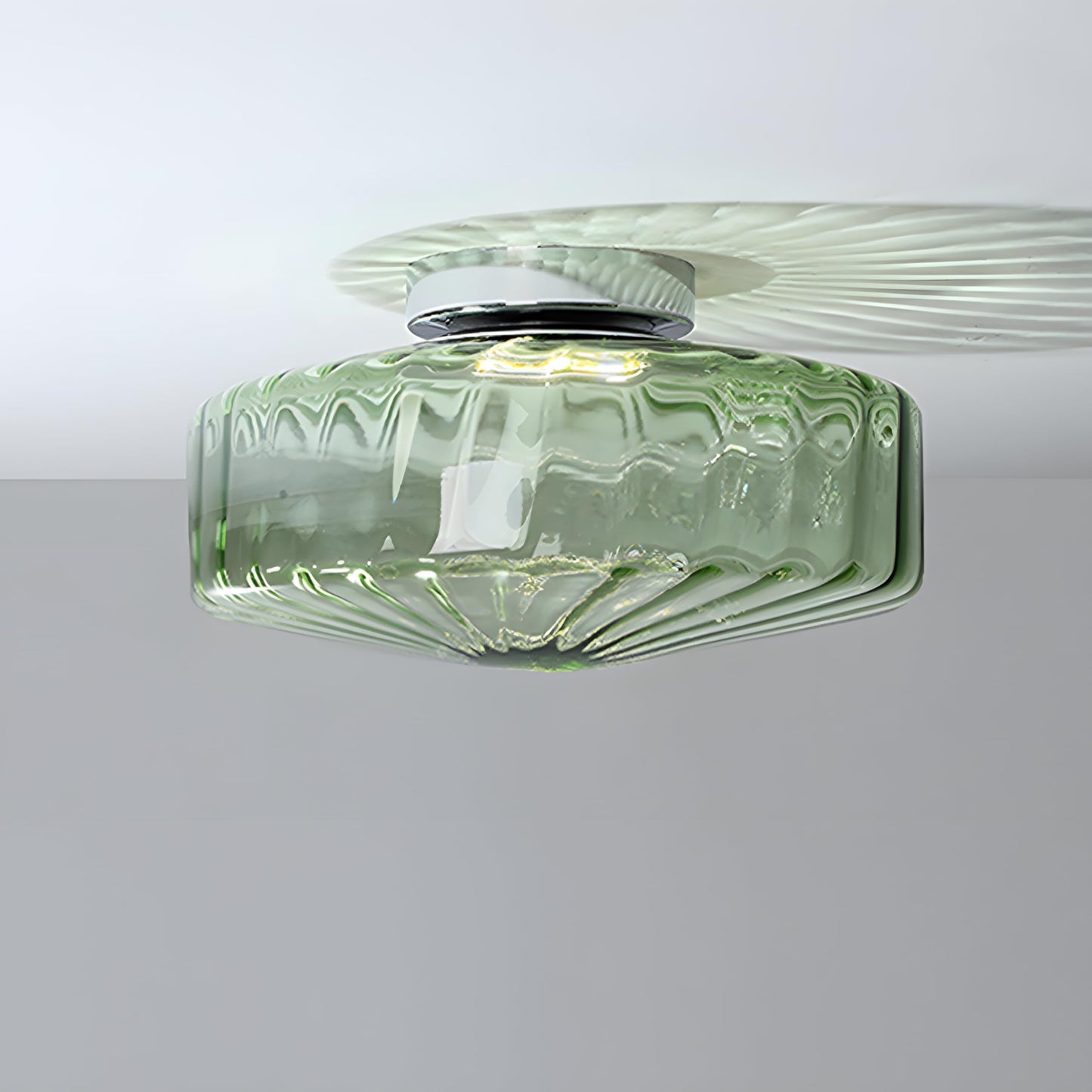 Ripple Glass Design – Vintage Ceiling Lamp for Living Room