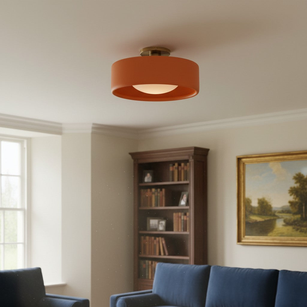 Cerova Porcelain Flushmount – Modern Minimalist Design – Perfect for Living & Dining Areas