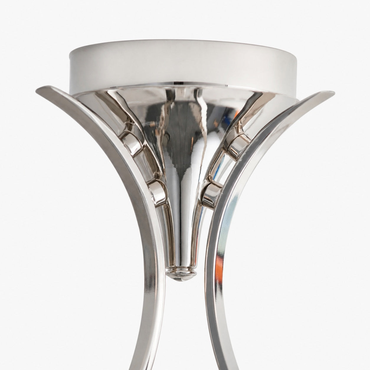 Foline 3-Light Ceiling Fixture with Sweeping Arms - Polished Nickel Semi-Flush for Dining or Entry