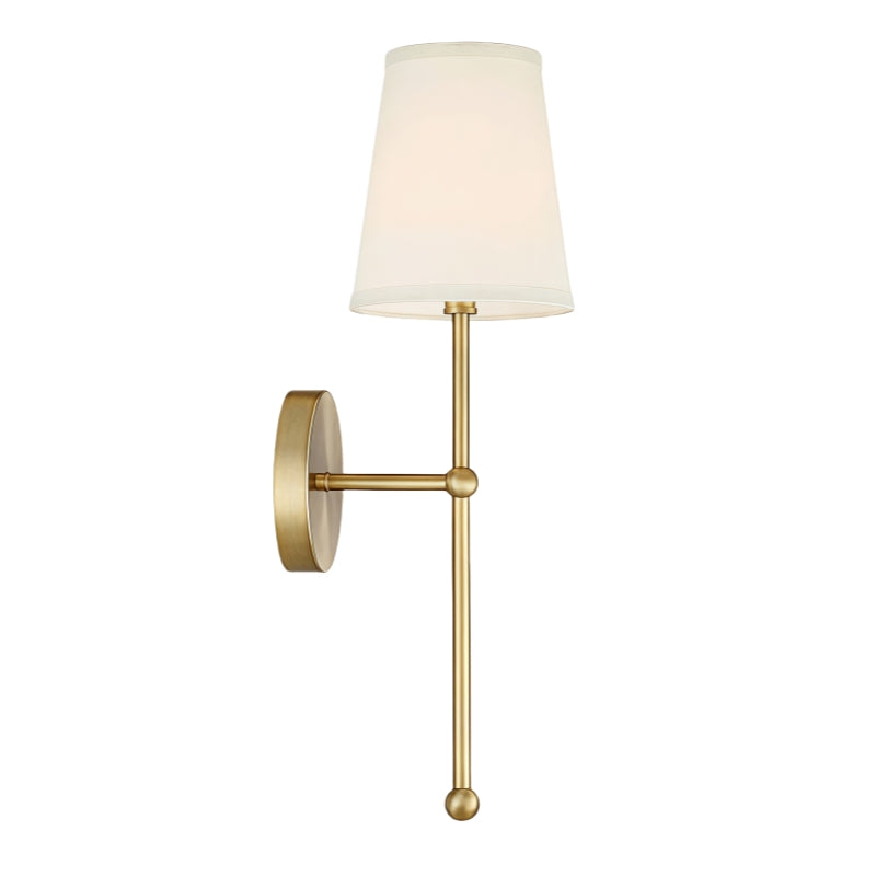 Vintage Gold Art Deco Stoff Wandleuchte zur Flur Dekoration