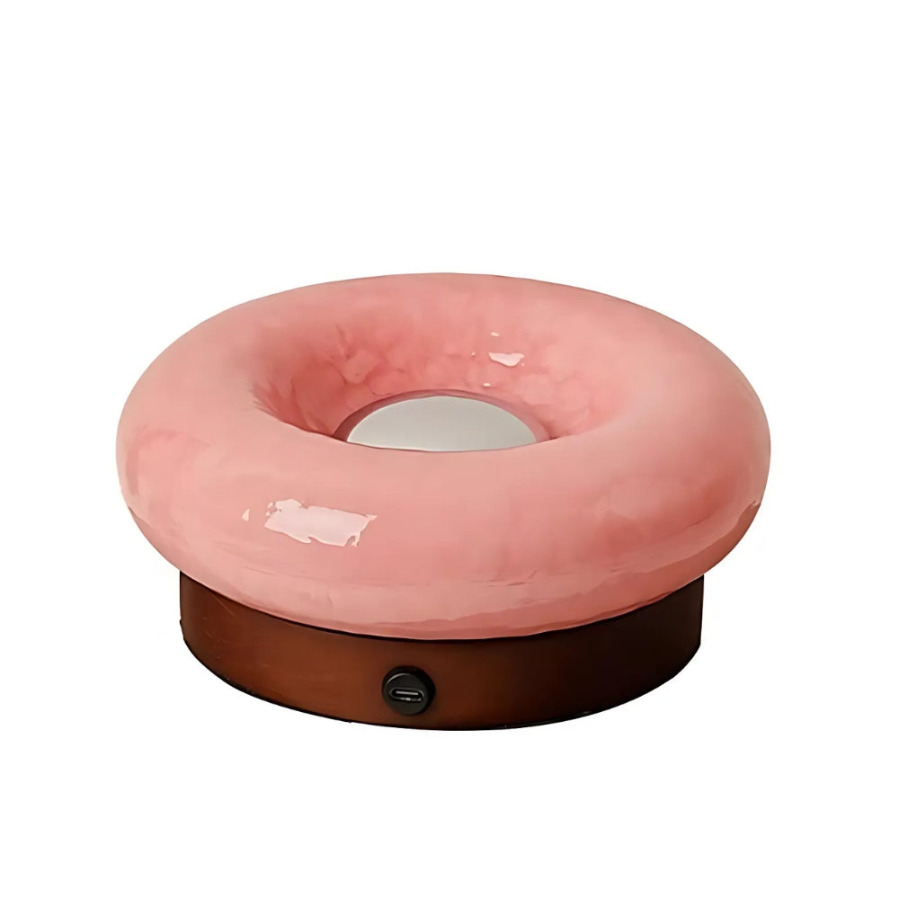 Tragbarer Bauhaus Donut Glas Touch Tischleuchte