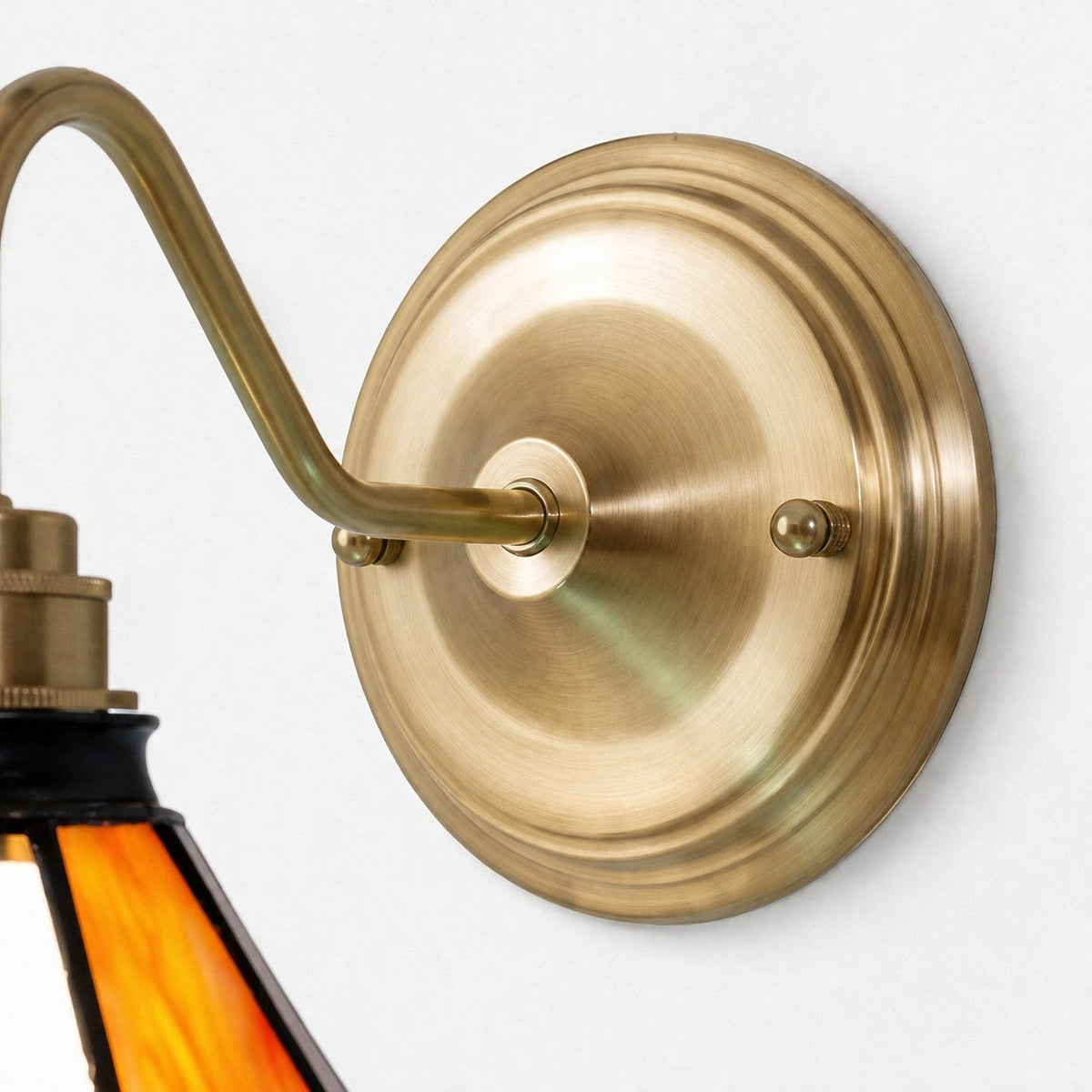 Orange Stained Glass Wall Sconce