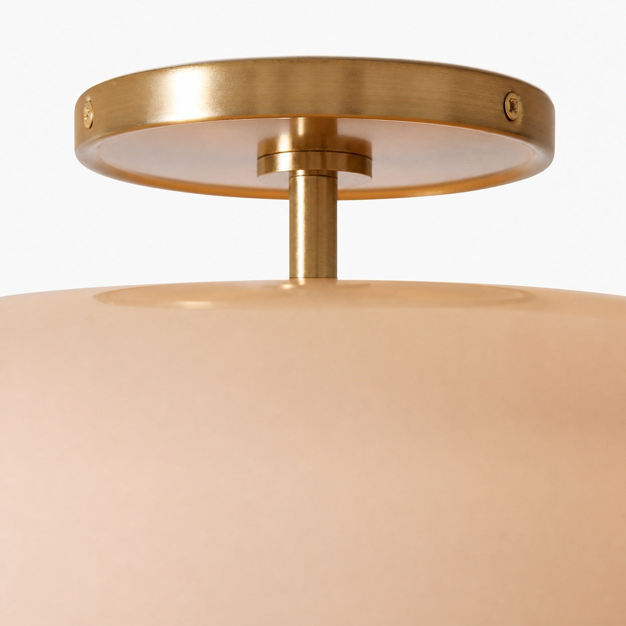 Vega Glas-Deckenleuchte – Champagnerfarbene, kugelförmige moderne Glas-Deckenleuchte für den Flur