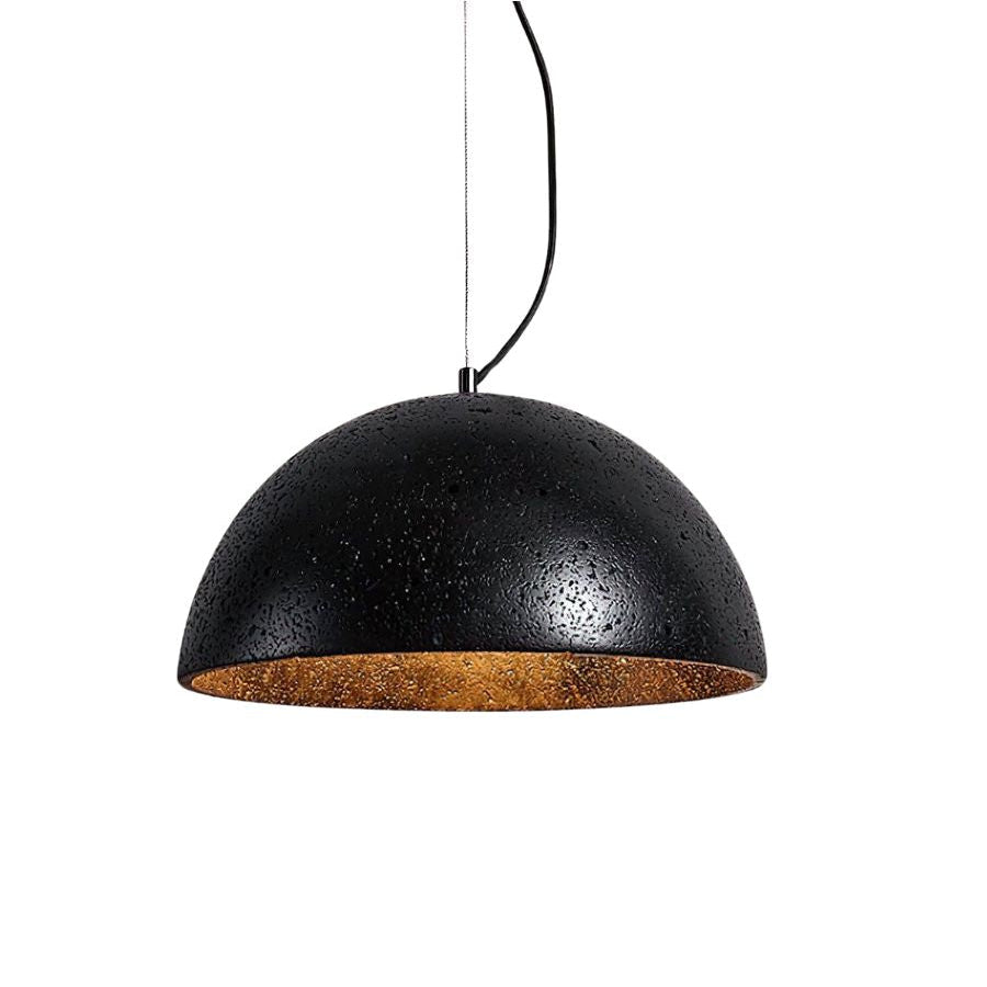 Modern Minimalist Travertine Hemisphere Pendant Lamp