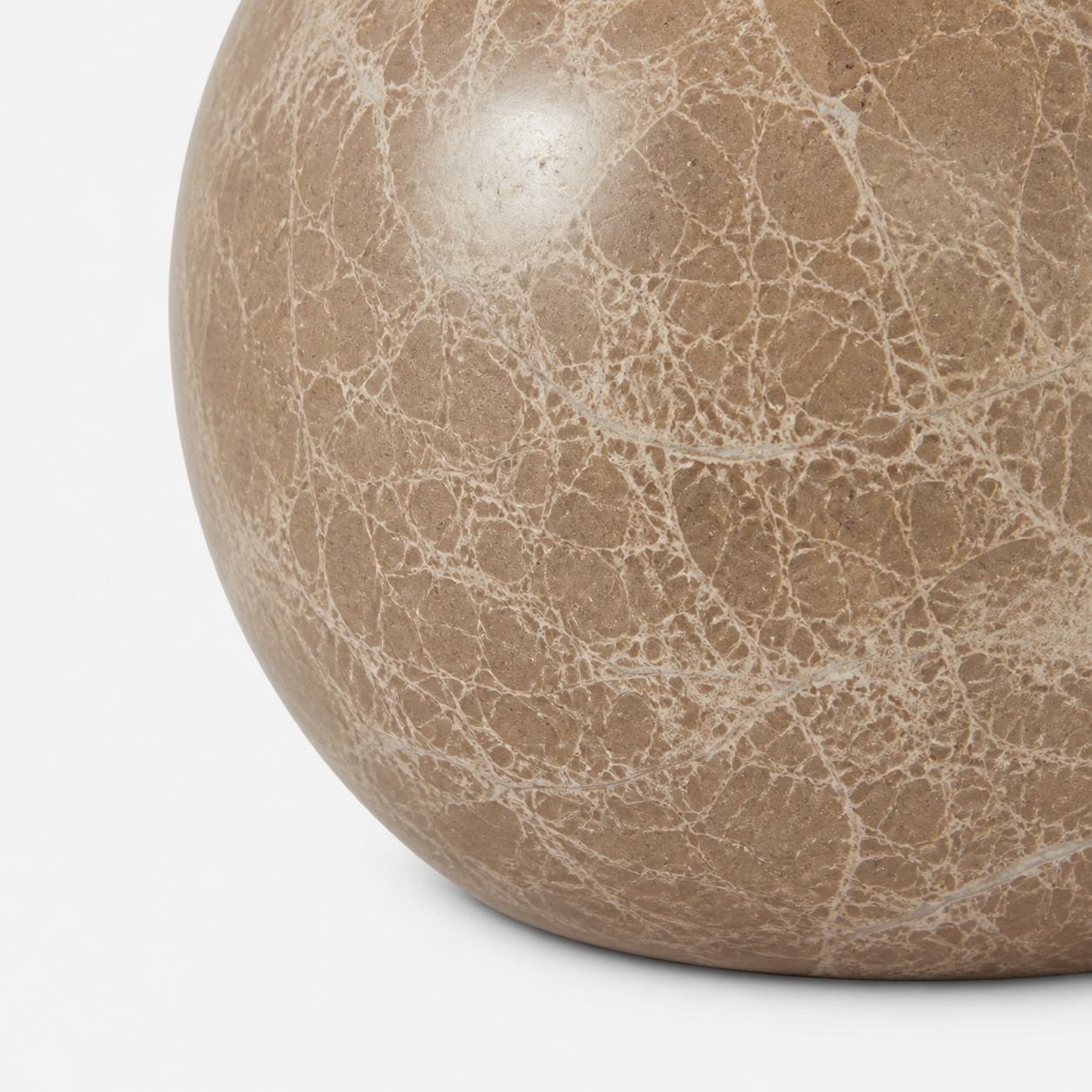 Cordove Table Lamp Sculptural Sphere Base Artistic Table Light - Linen Shade for Bedroom Living Room