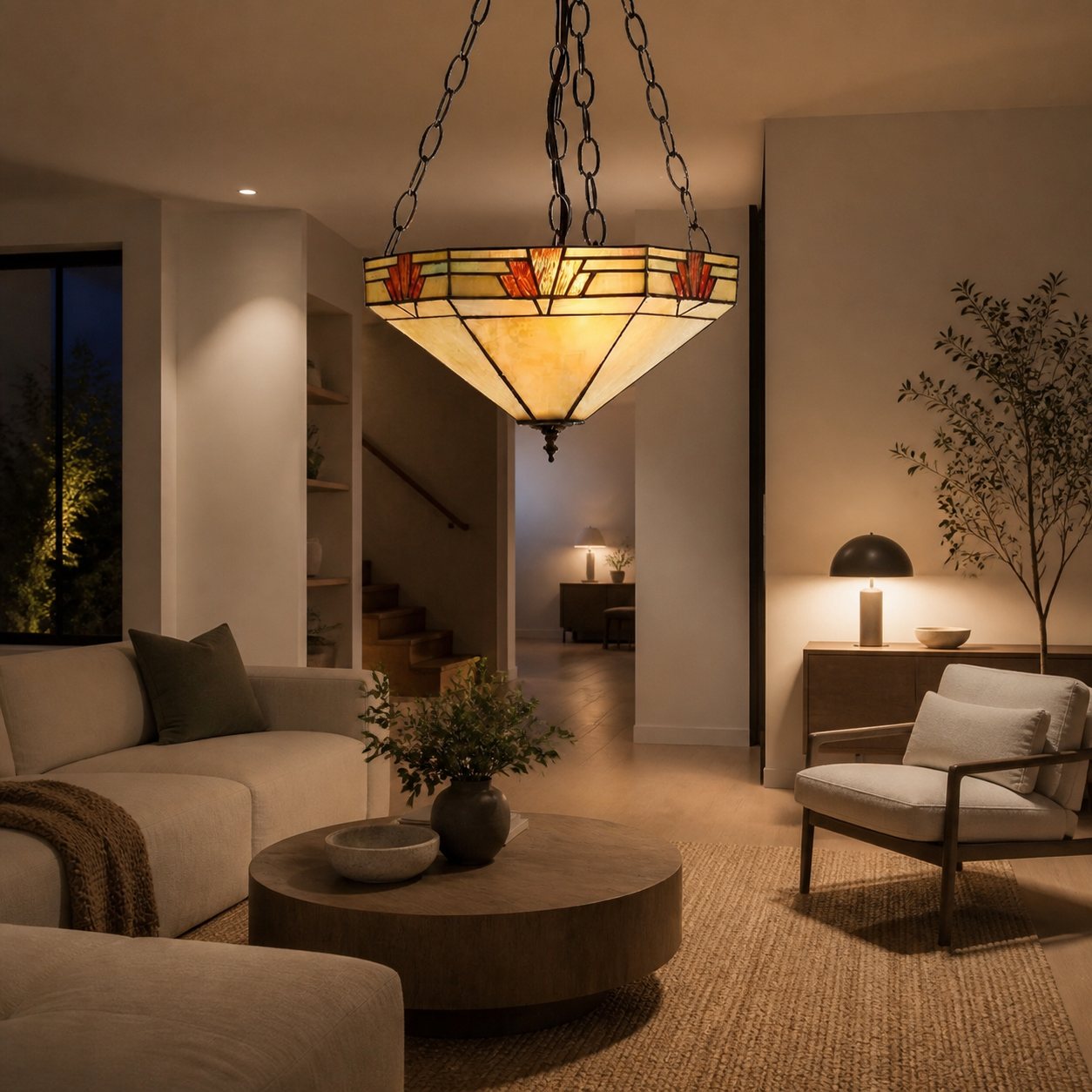 TF Nevada Pendelleuchte – Modernes, handgefertigtes Glasdesign für Essbereiche und Eingangsbereiche