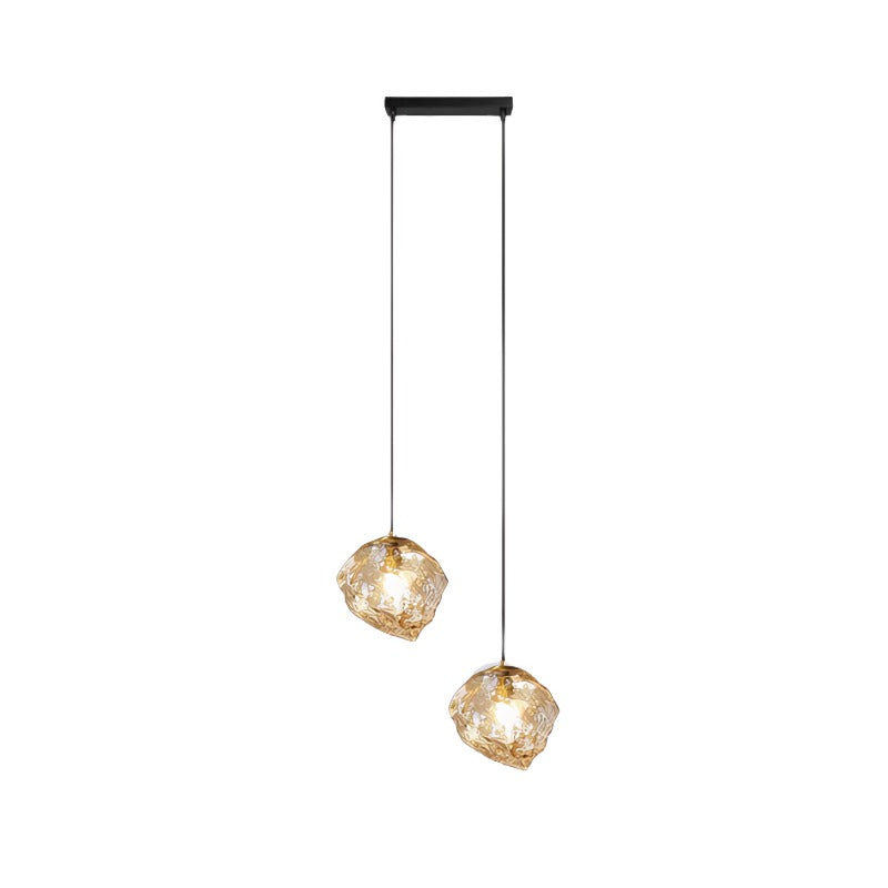 Modern Irregular Ice Cube Glass Pendant Light