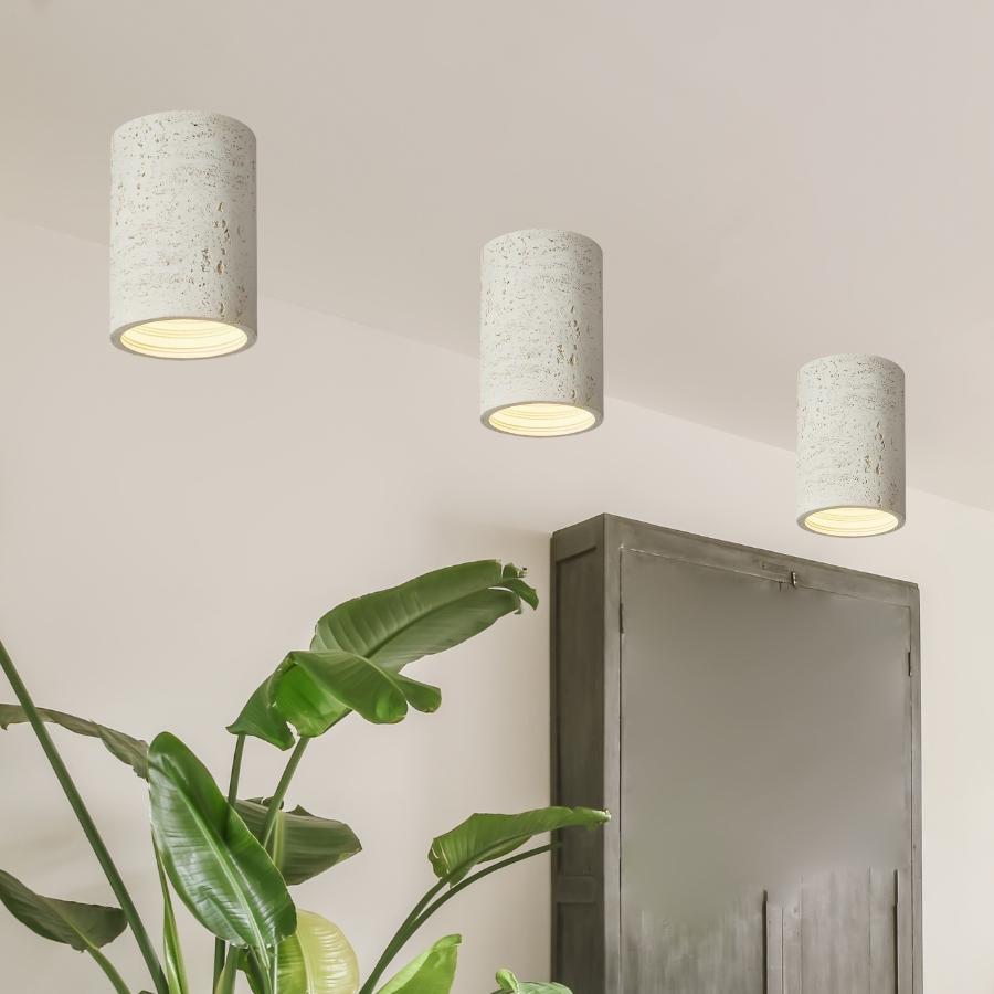 Moderne zylindrische Wabi-Sabi-Deckenlampe