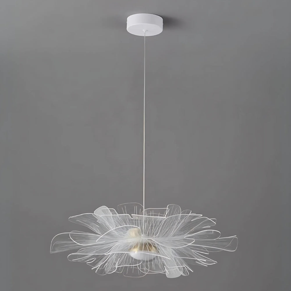 Moderne nordische Acryl Blumen LED Pendelleuchte
