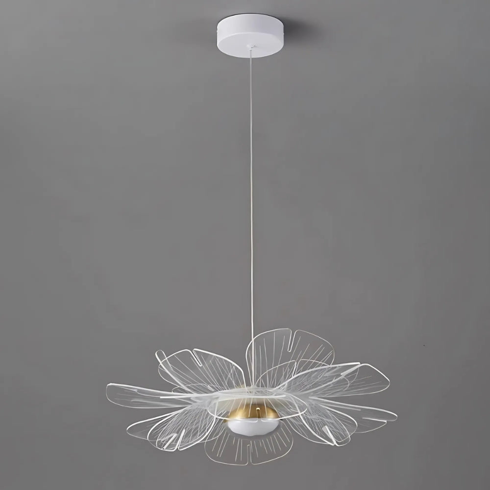 Moderne nordische Acryl Blumen LED Pendelleuchte