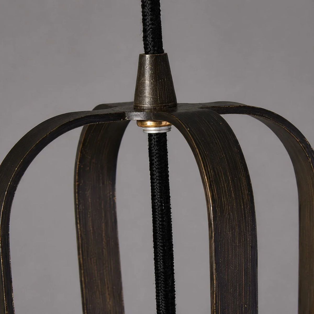 Pendant cord and upper frame connection detail