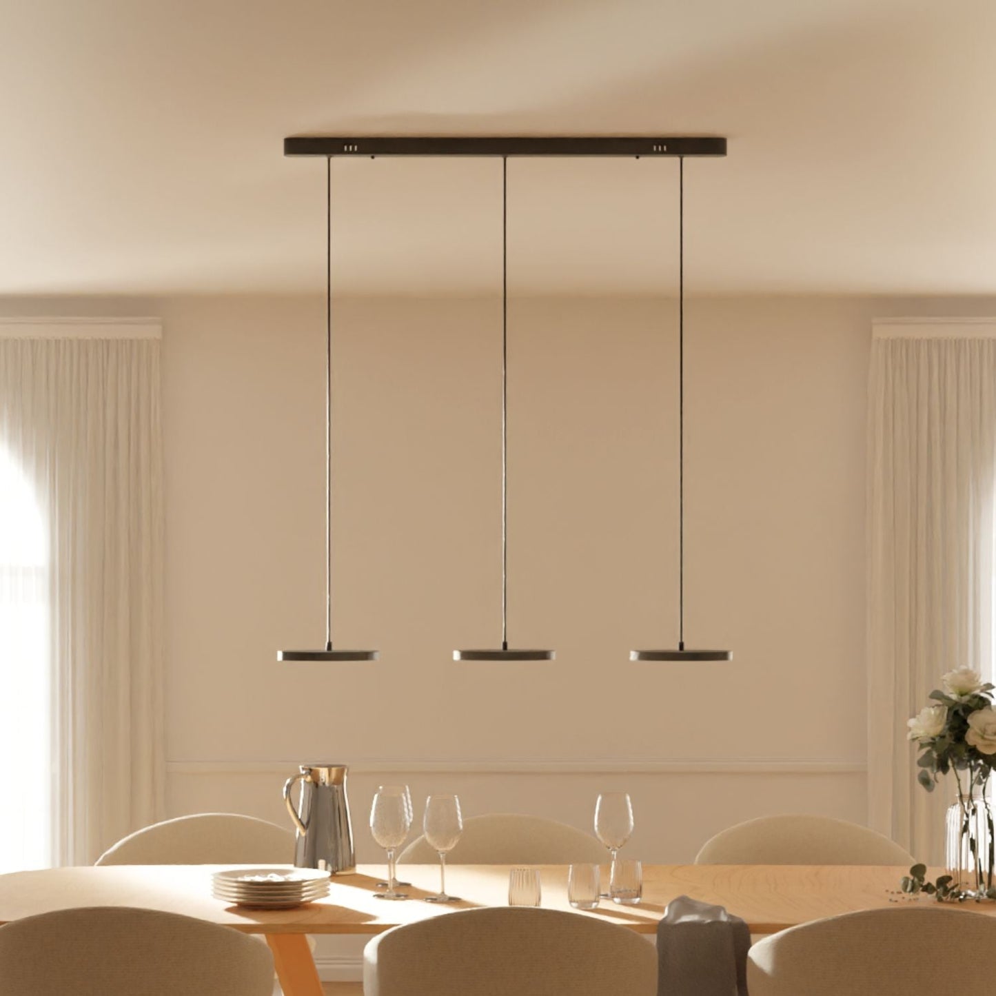 Minimalist Round Flat Evanos Pendant Light
