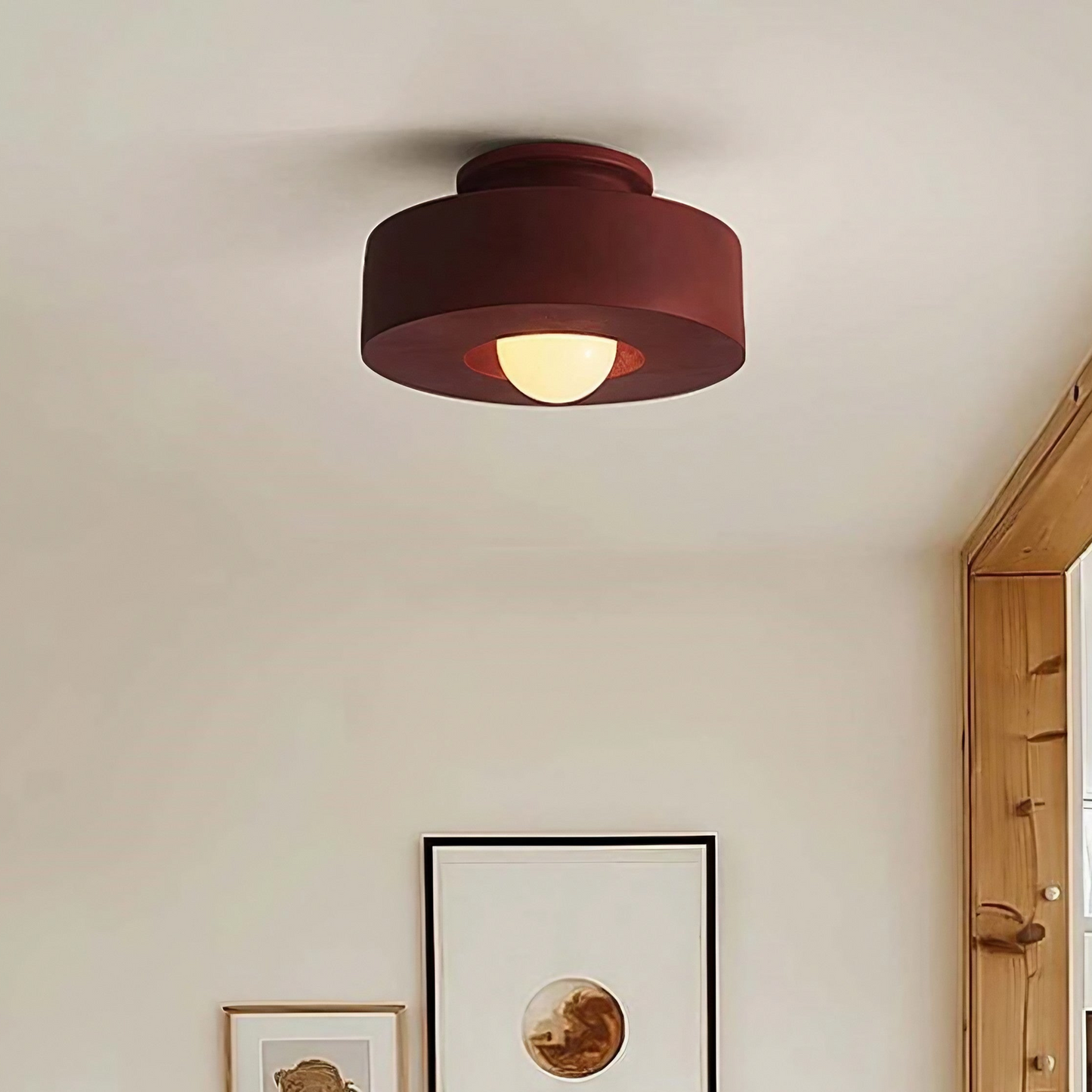 Moderne Nordische Minimalistische Rund Harz Deckenlampe