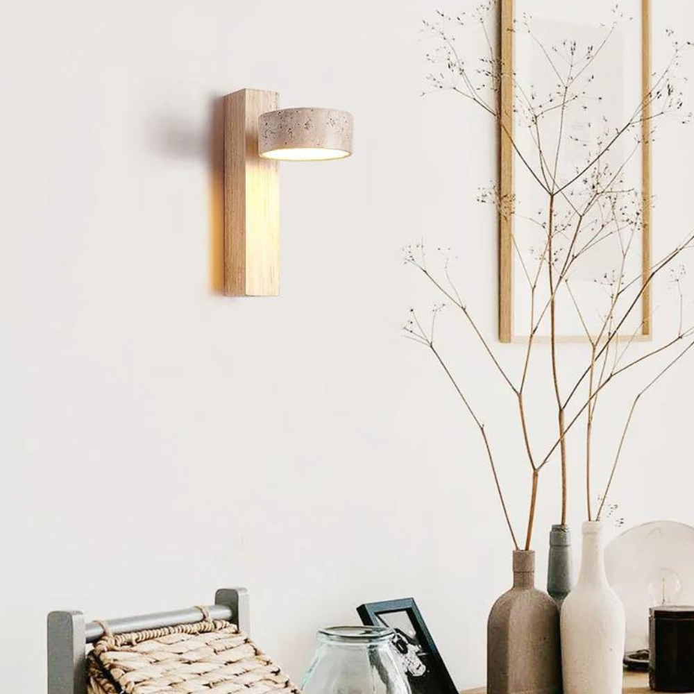Nordic Travertine Rotatable Wall Lamp