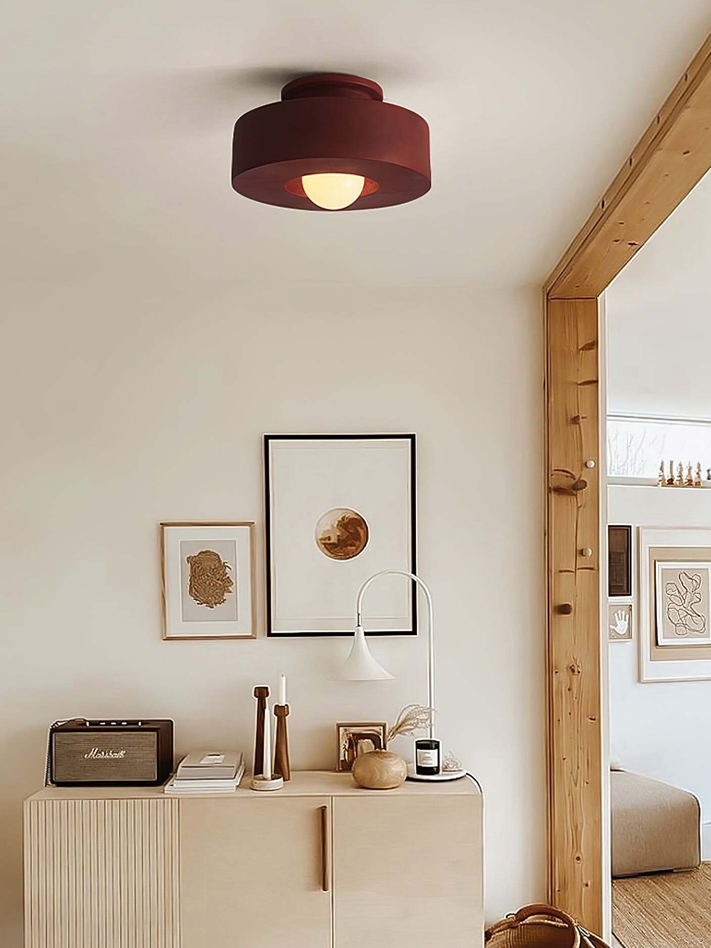 Moderne Nordische Minimalistische Rund Harz Deckenlampe