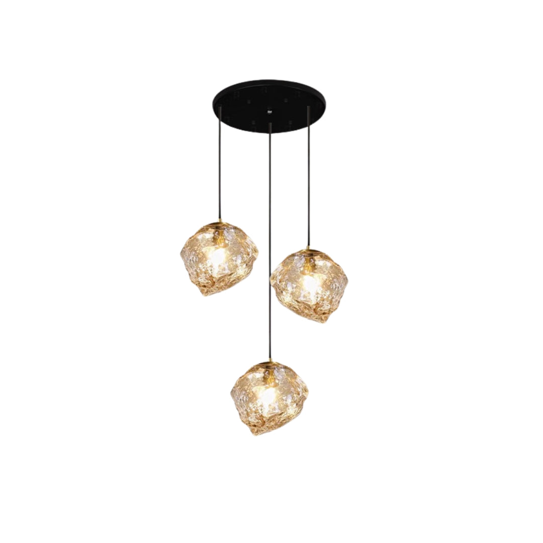 Modern Irregular Ice Cube Glass Pendant Light
