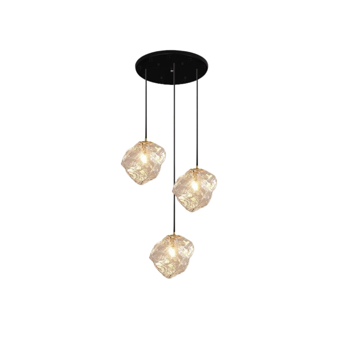 Modern Irregular Ice Cube Glass Pendant Light