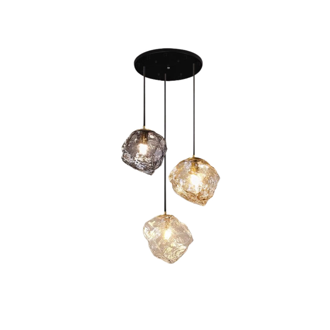 Modern Irregular Ice Cube Glass Pendant Light