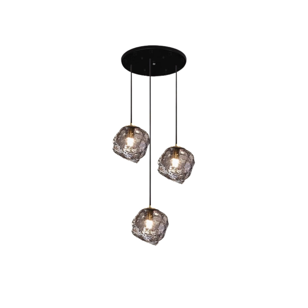 Modern Irregular Ice Cube Glass Pendant Light