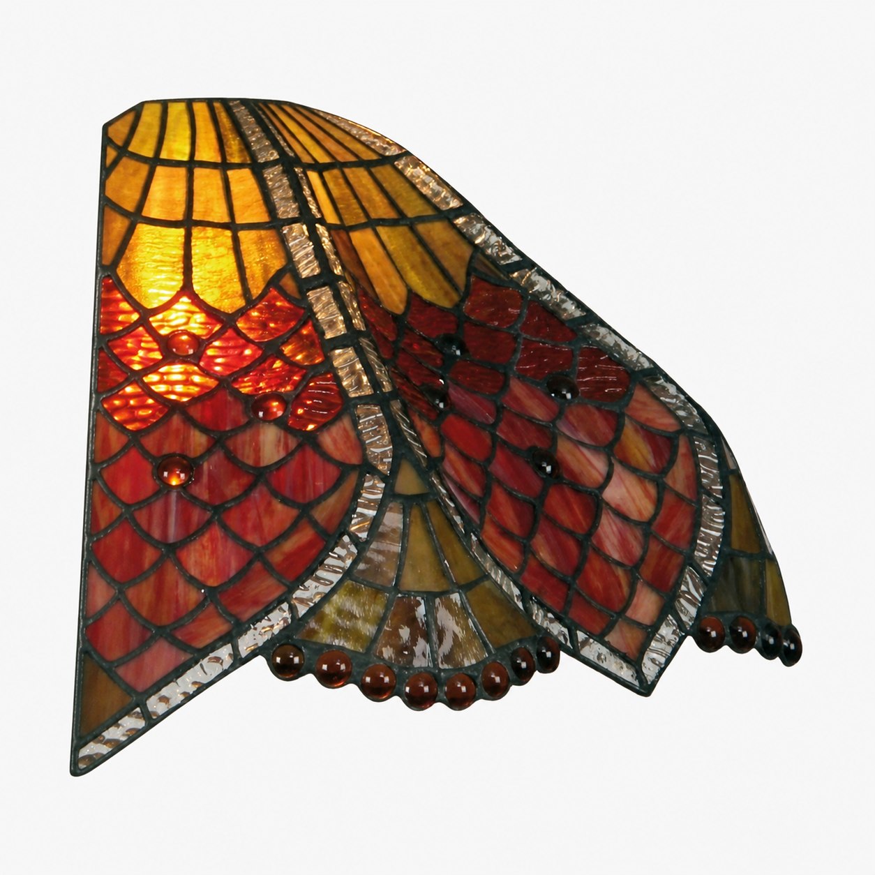 TF Orsino Vintage Art Deco Pendant Light - Textured Glass Lighting for Bedrooms & Halls