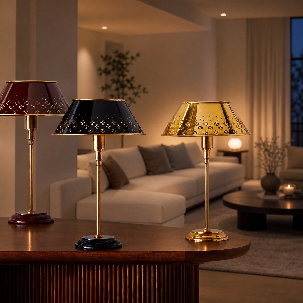 Auriglow Perforierte Blumen-Tischlampe - Space Age inspiziertes Highlight für Wohnzimmer, Schlafzimmer oder Büro