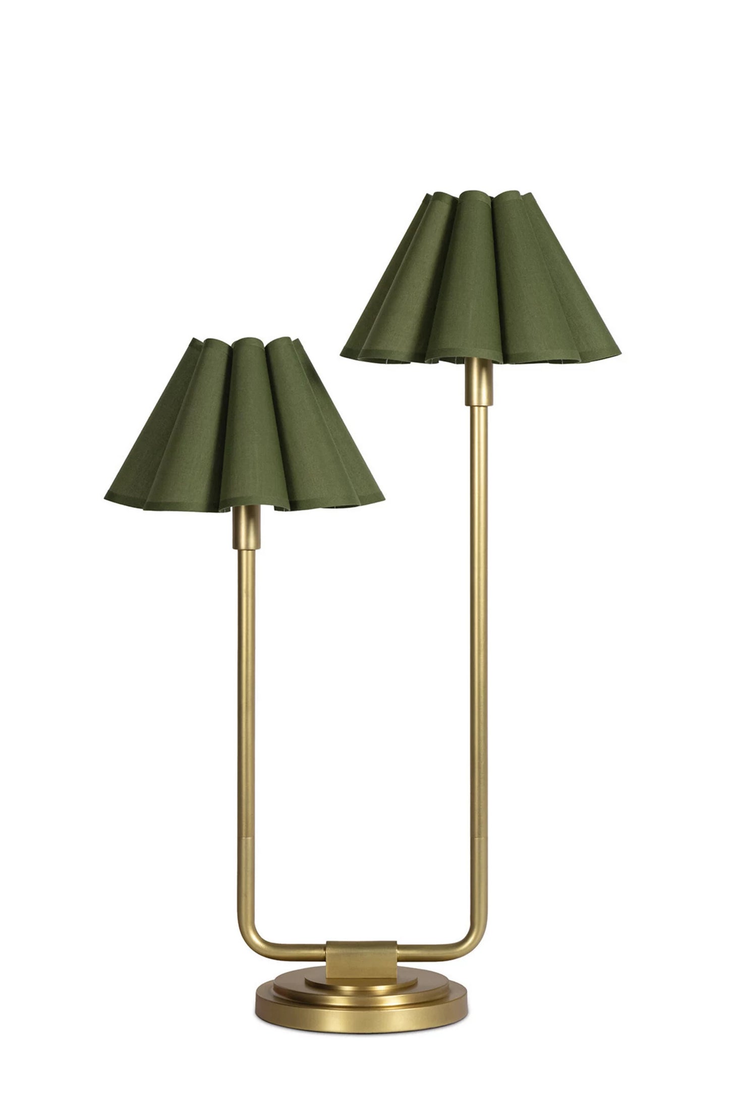 Scalloped Linen Shade Metal Base Table Lamp – Soft Ambient Lighting for Home Interiors