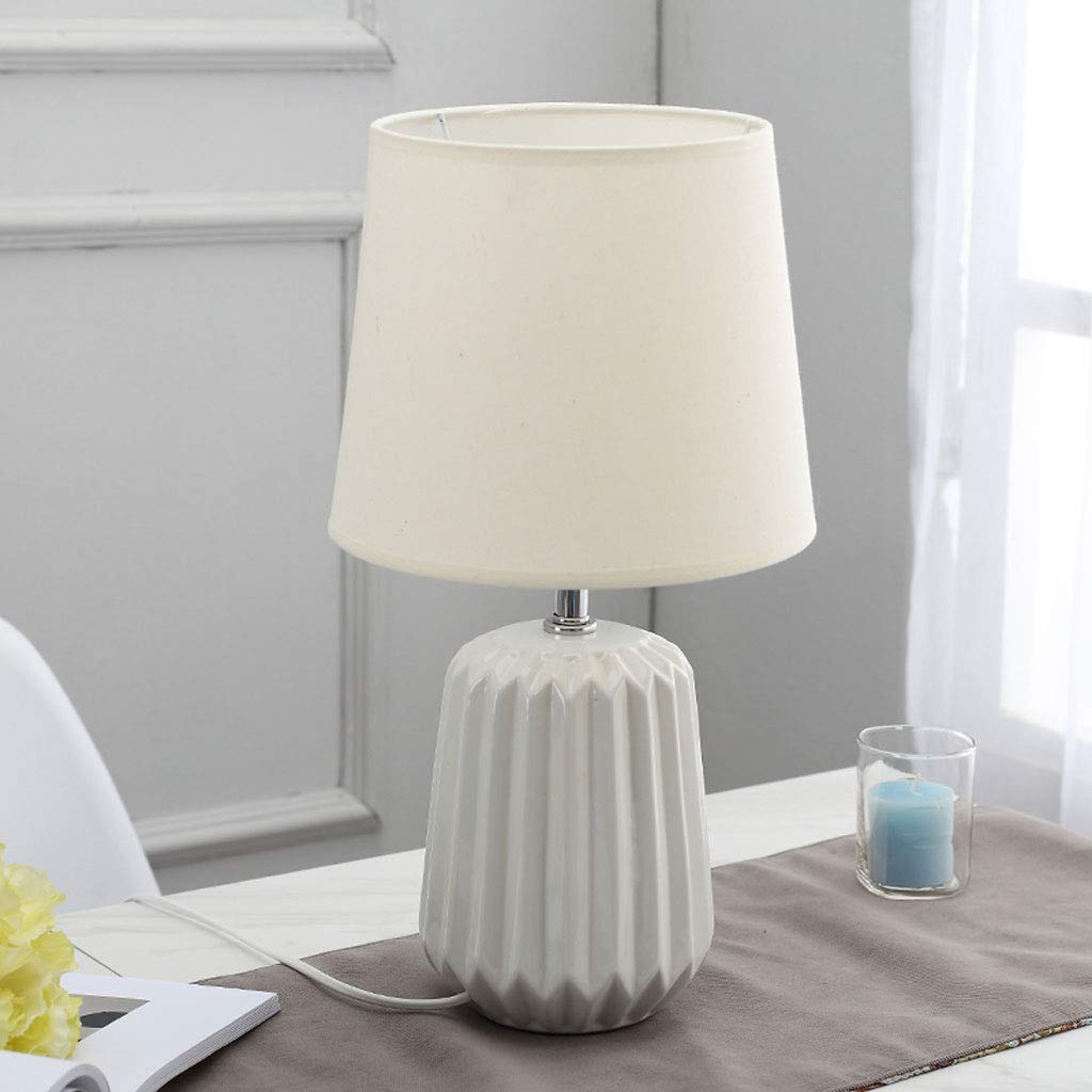 Nobel Stoff Keramik Bett Tischlampe