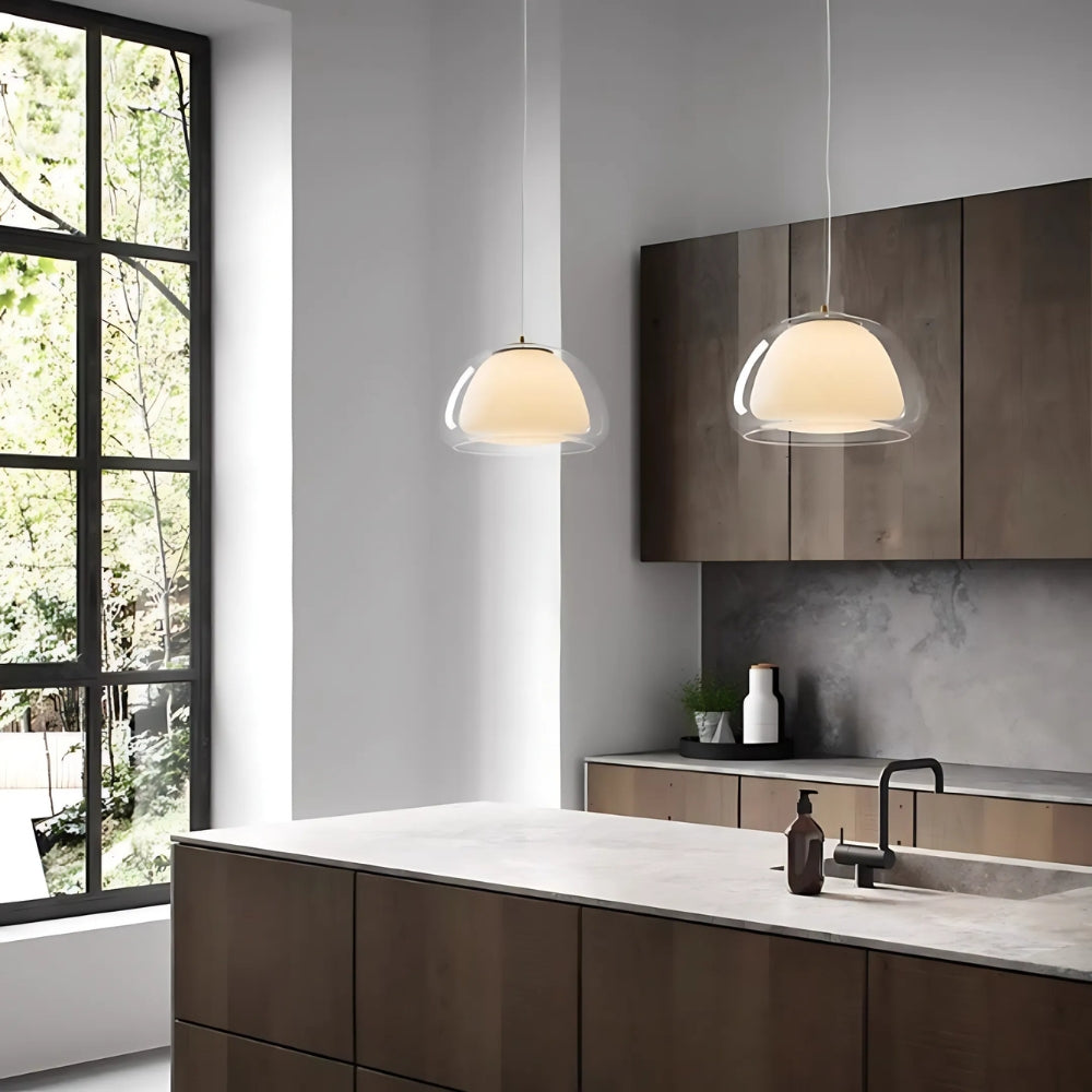 Moderne nordische Jelly Glas Pendelleuchte für Kücheninsel