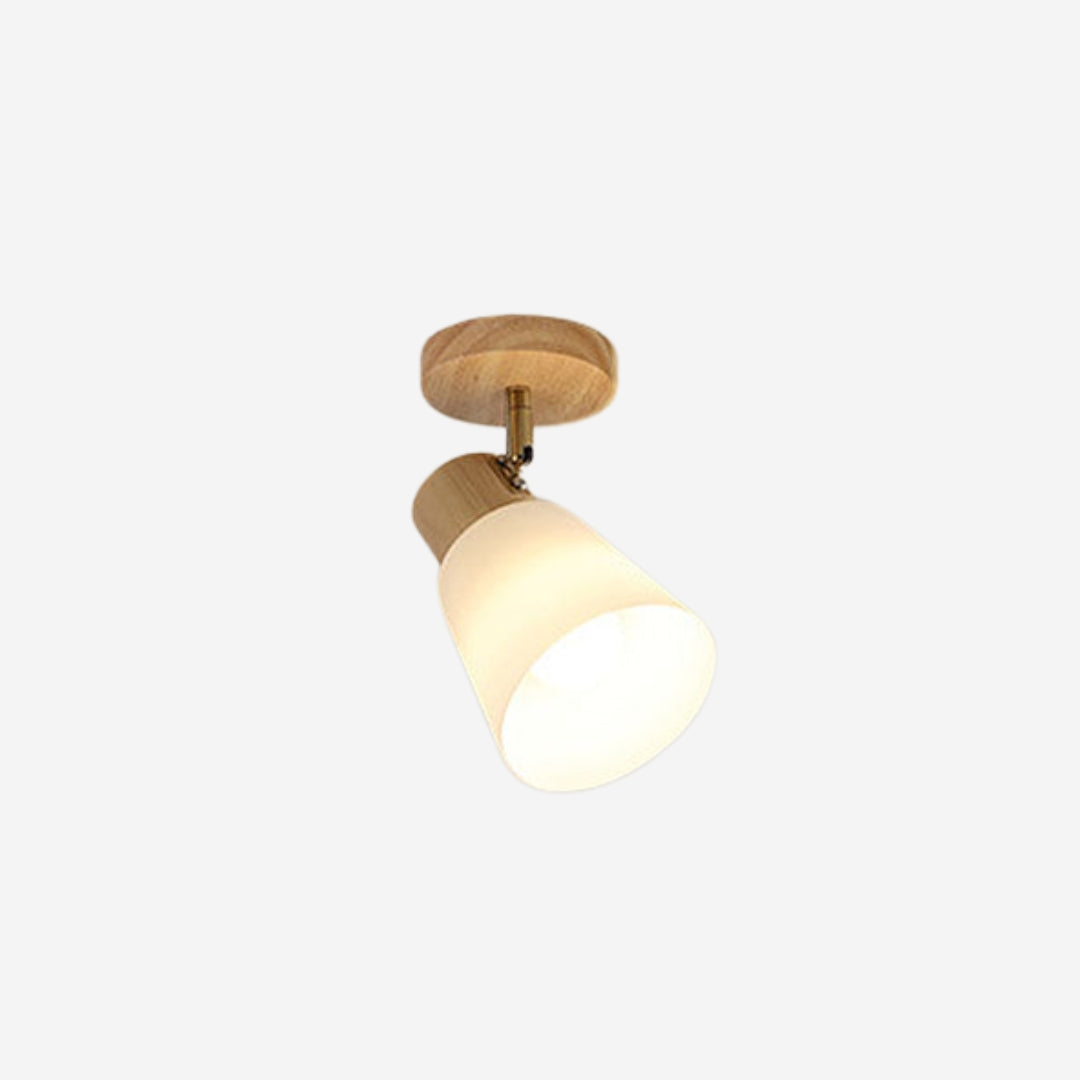 Modern Rustic Cabin Adjustable wood Track Ceiling Light
