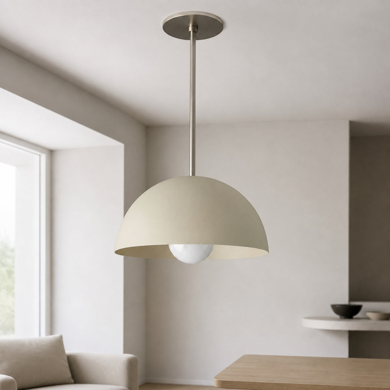 Metio Dome Neutral Dome Pendelleuchte – Moderne Akzentbeleuchtung aus Metall