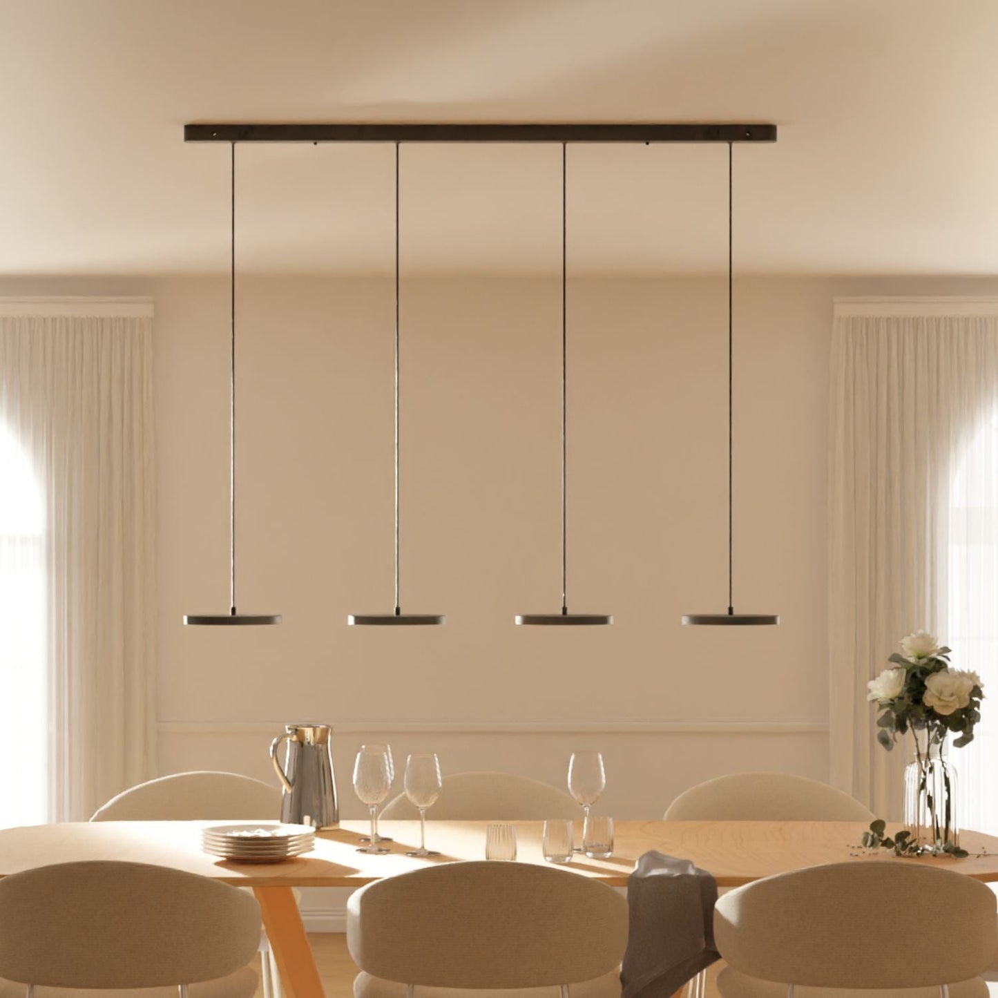 Minimalist Round Flat Evanos Pendant Light