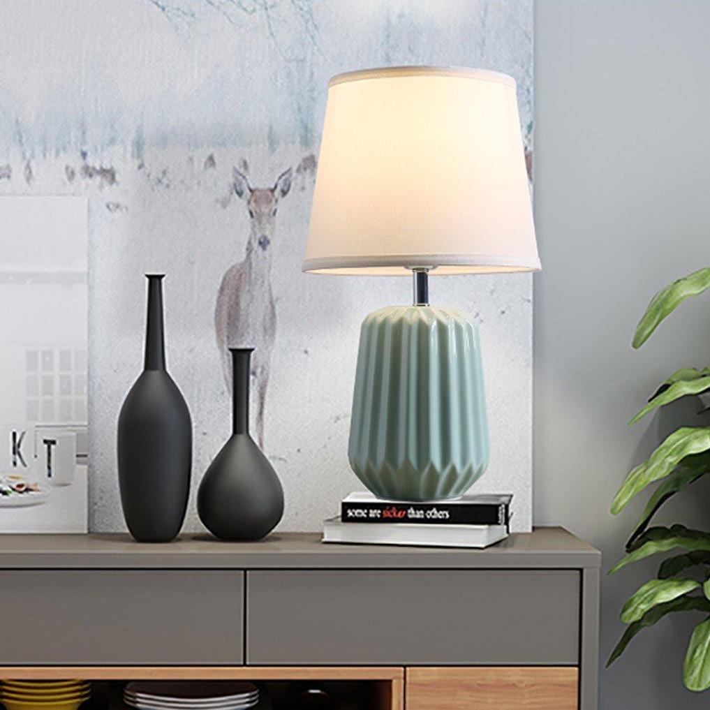 Nobel Stoff Keramik Bett Tischlampe