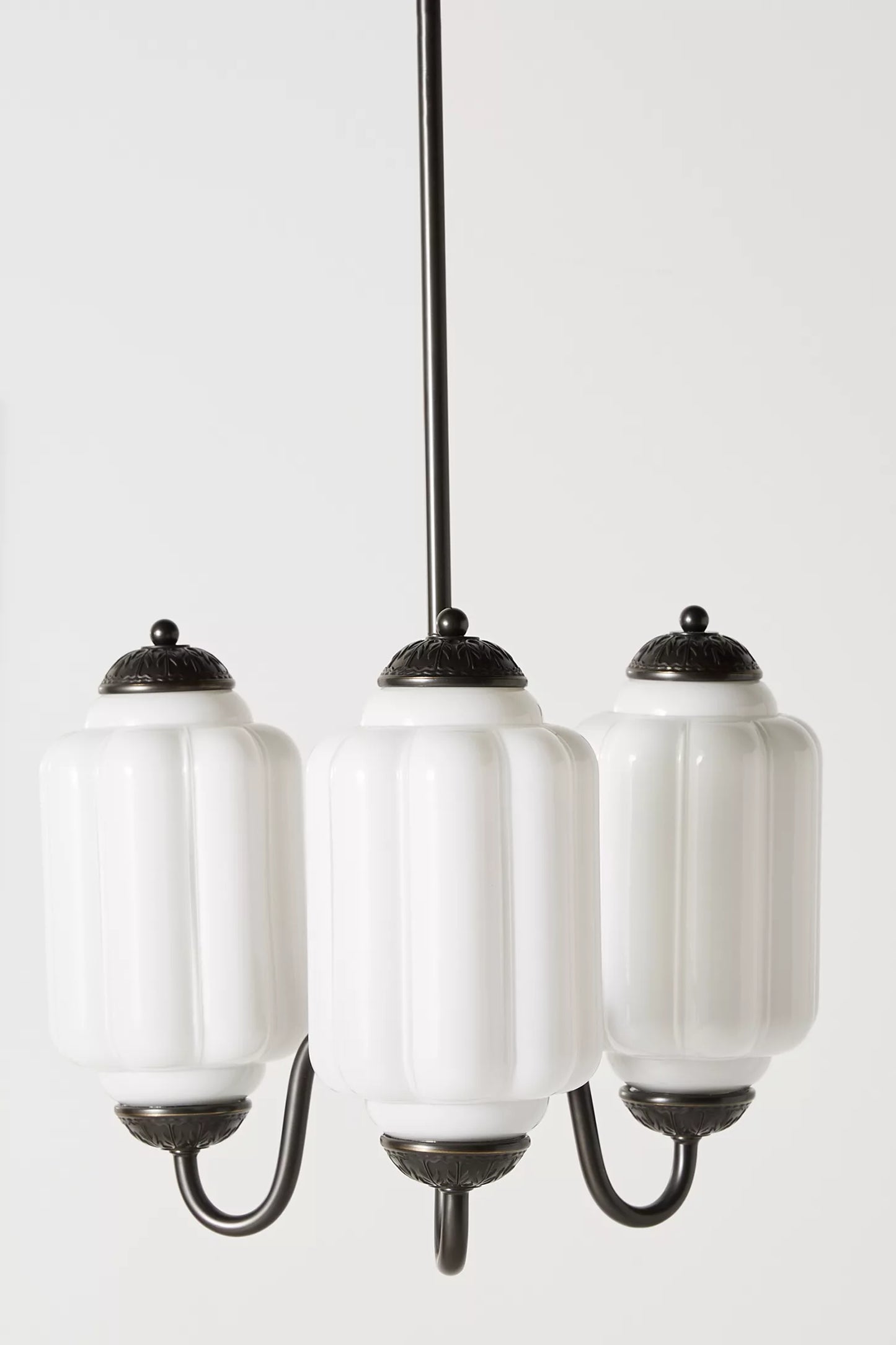 Vintage Eloise Glas Kronleuchter 3 Flammig