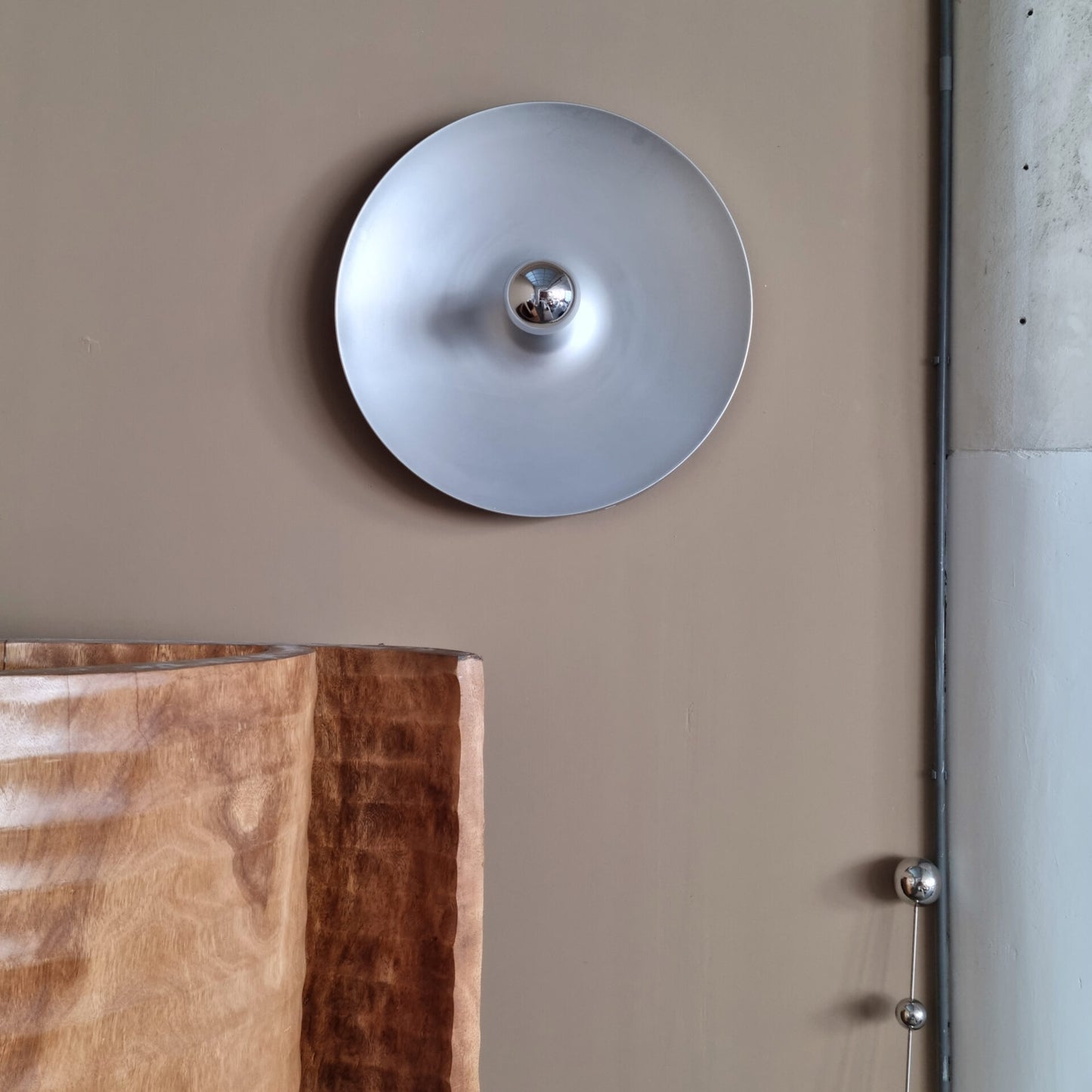 Mid Century Space Age Scheiben Wandleuchte