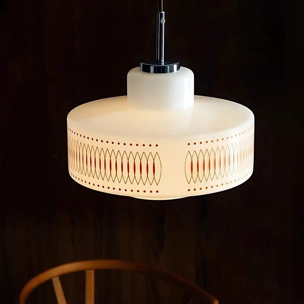 Vintage Bauhaus Opalglas Pendelleuchte