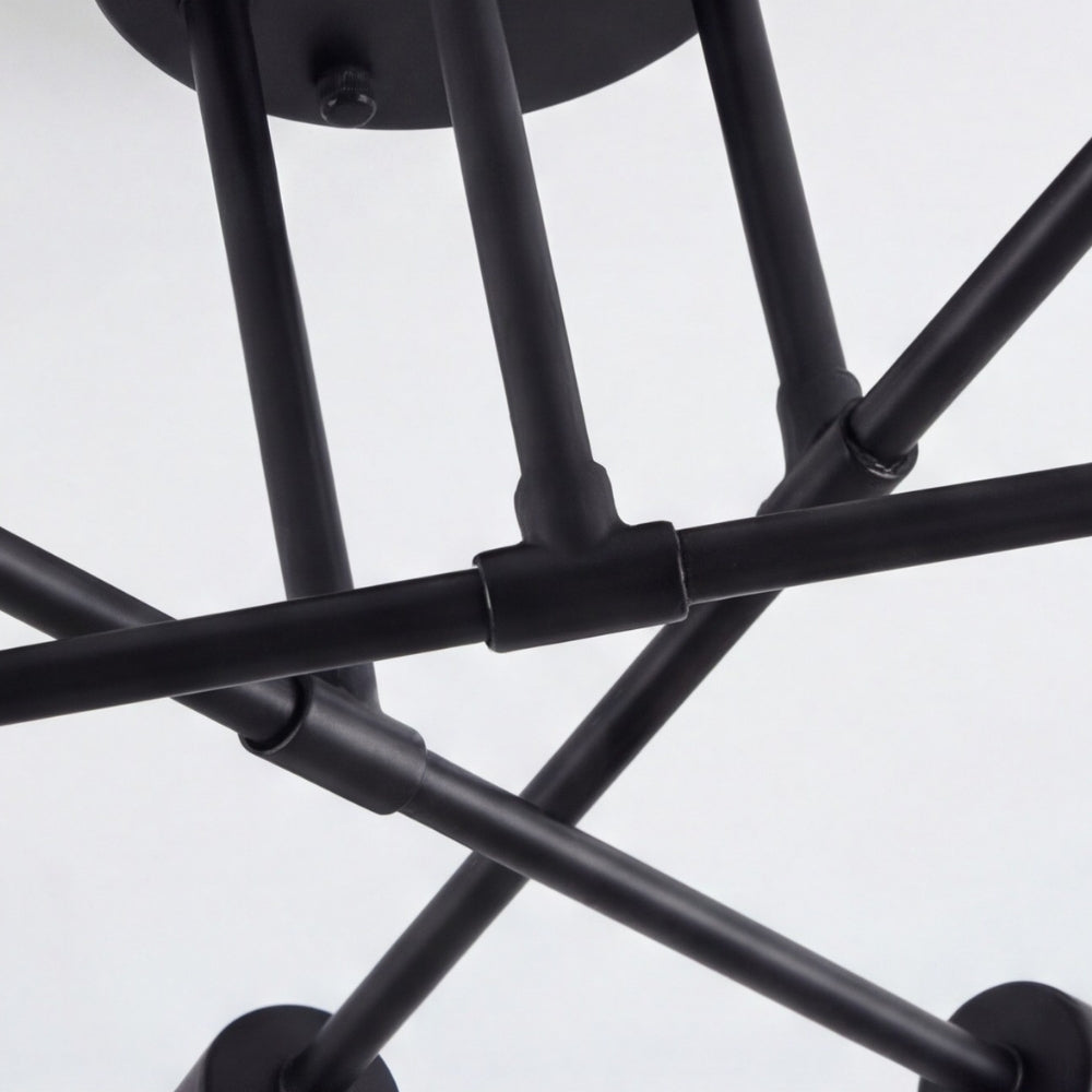 Nordivela Moderne, halbflache Deckenleuchte – Elegante, mehrarmige Metallleuchte für Wohnräume