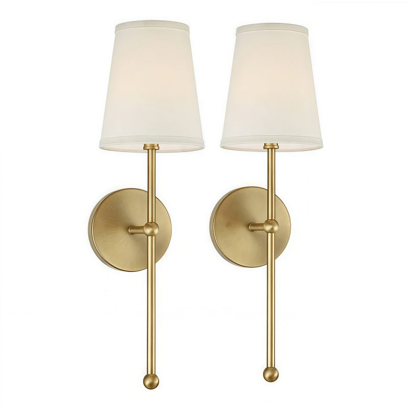 Vintage Gold Art Deco Stoff Wandleuchte zur Flur Dekoration