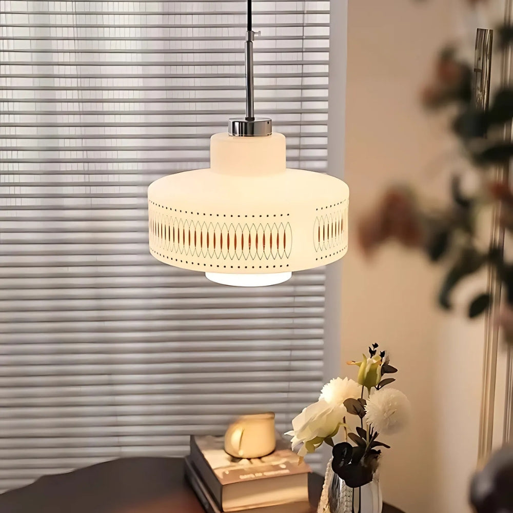 Vintage Bauhaus Opalglas Pendelleuchte