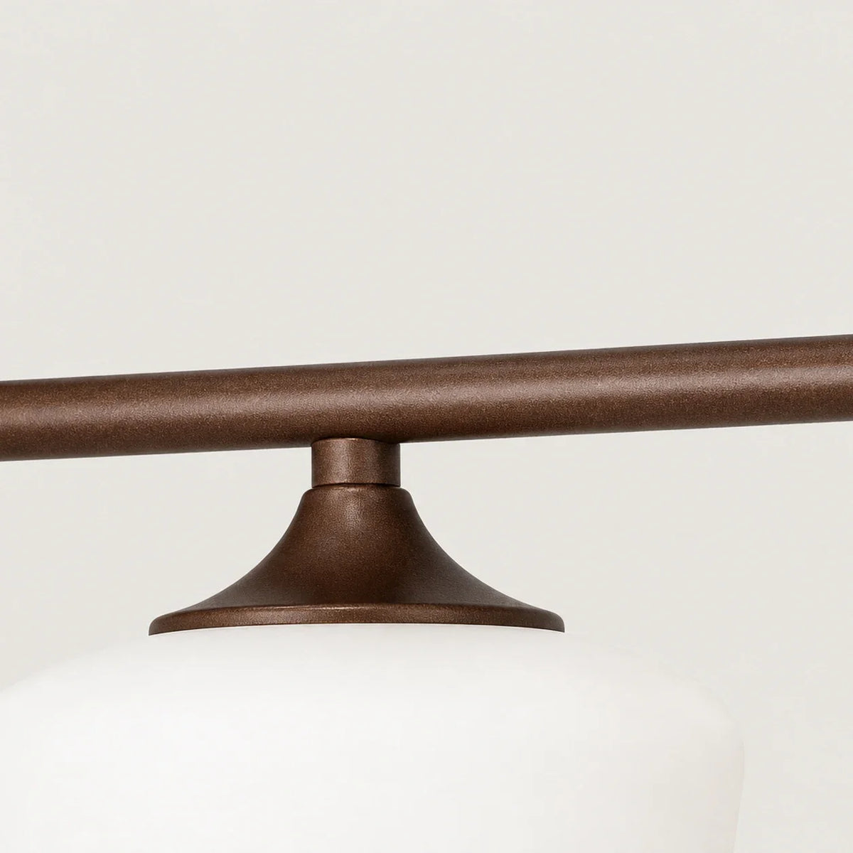 Coffee Brown bar joint and shade mount detail