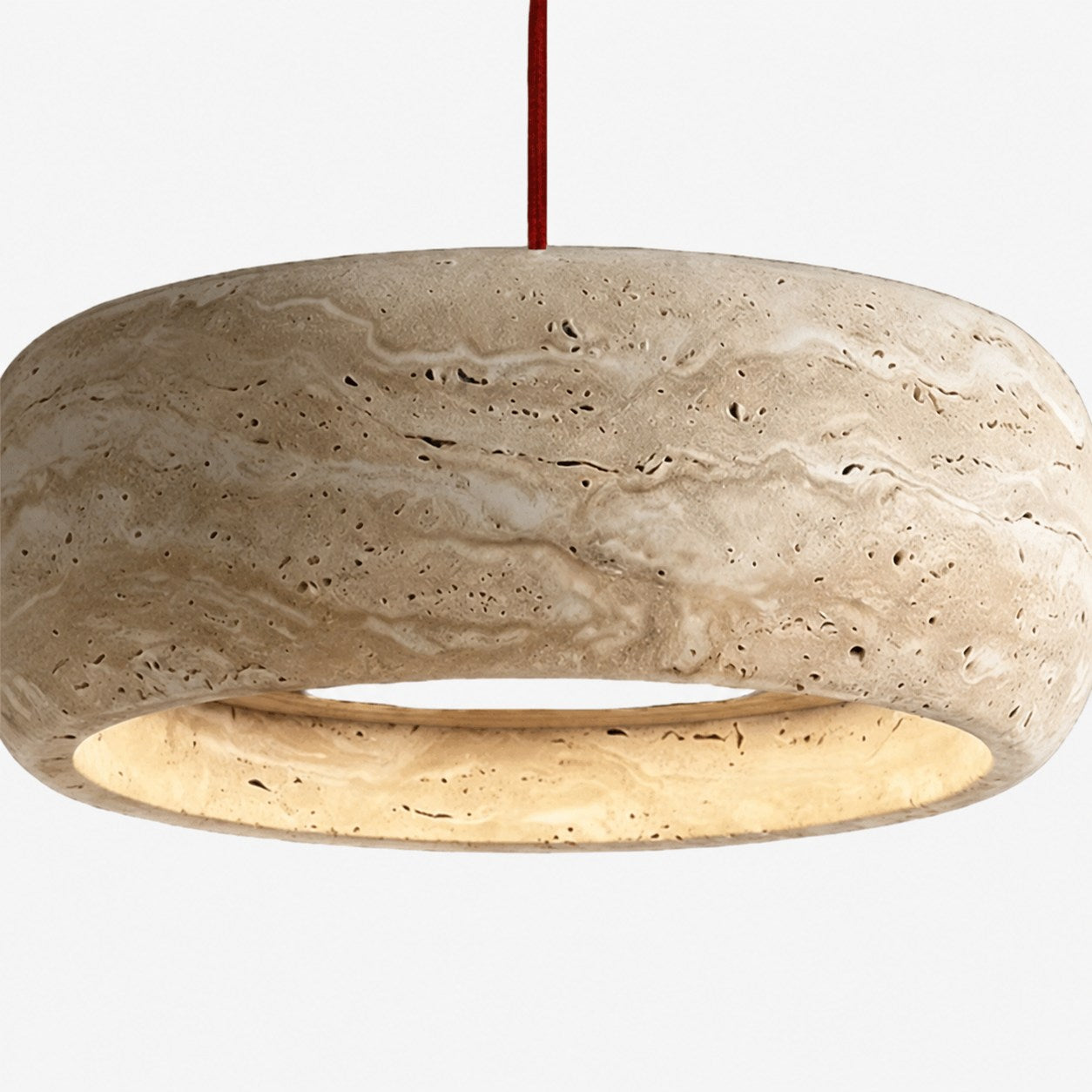 Kairis Travertine Natural Stone Pendant Light - Vintage Style Lighting for Dining and Living Spaces