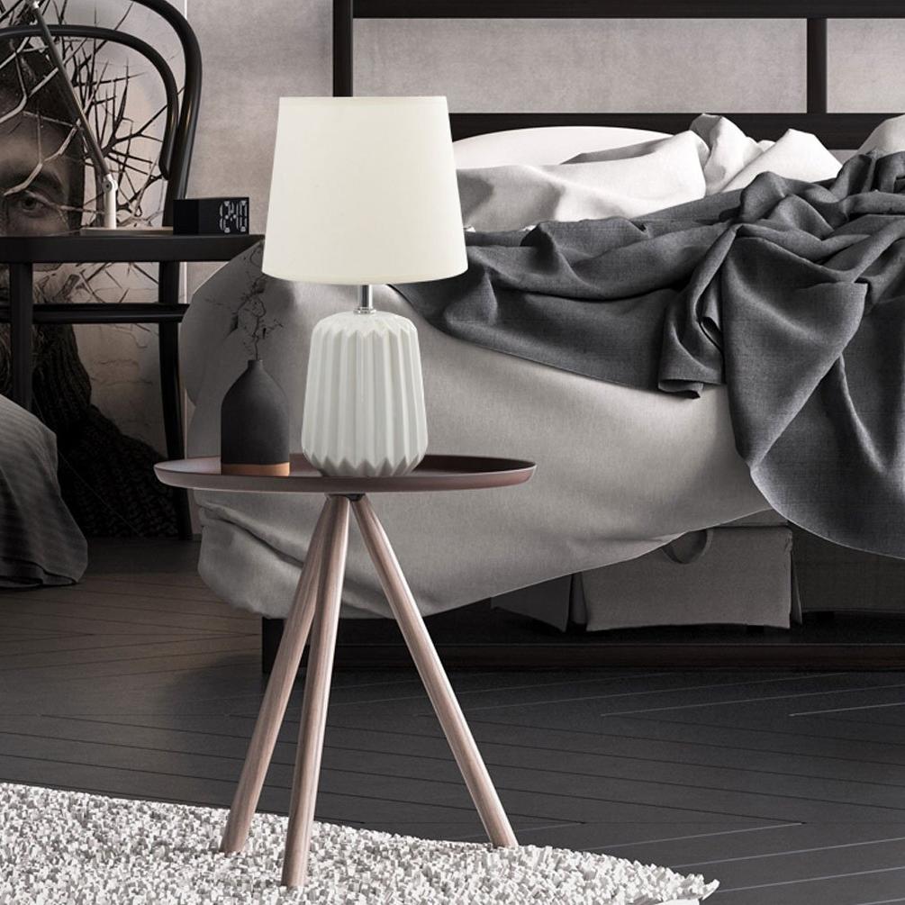 Nobel Stoff Keramik Bett Tischlampe