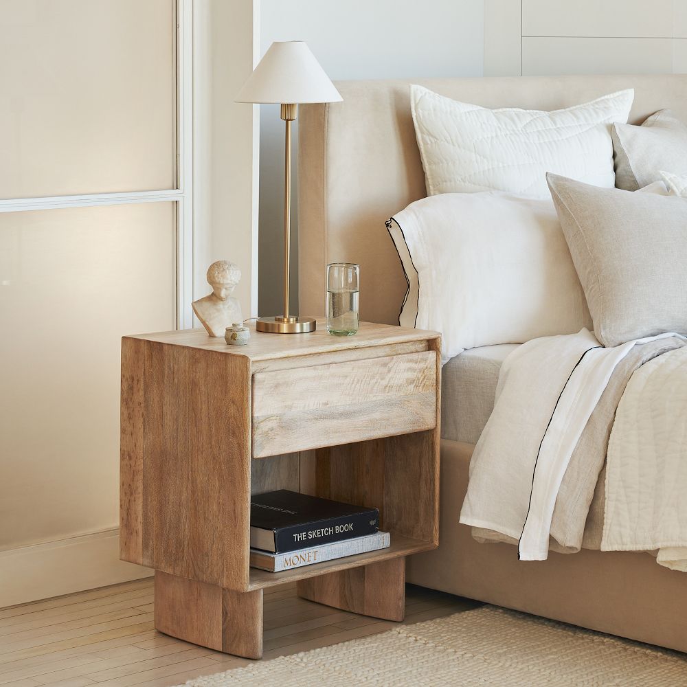 Diora Tischlampe und Stehlampe - Moderner Linear Stil Eleganter Leinen Lampenschirm für Wohnzimmer